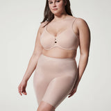 SPANX | mid thigh short | beige