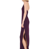 Plum halter dress