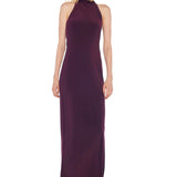 Plum halter dress