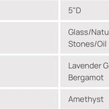 Crystal fragrance bowl | Amethyst