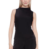 Cleo Satin Tank | Black
