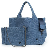 London woven tote