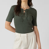 Lace up top
