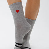 Heart ribbed socks