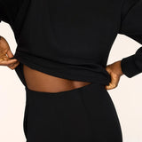 Air essentials shawl jumpsuit