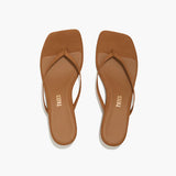 Julia sandal - Square toe | Camel suede