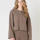 Heather mocha cardigan