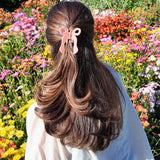 Hand painted Coquette Bow clip