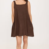 Chestnut Linen Dress