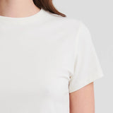 Pima Cotton stretch tee | chalk