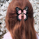 Hand painted Monarch Butterfly Hair clip