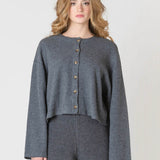 Heather mocha cardigan