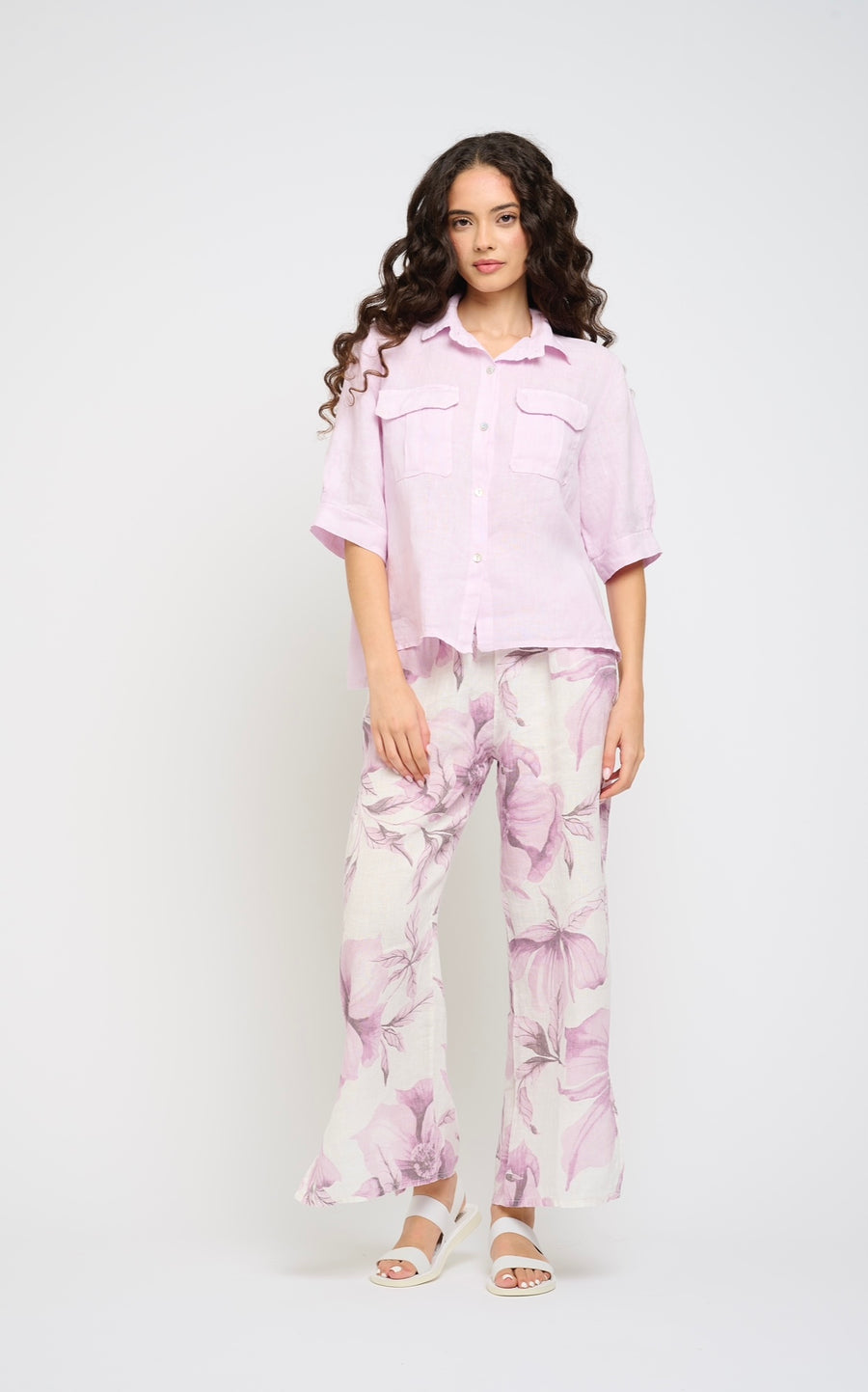 Floral slit pant