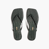 Square Toe Lily Sandals | emerald croc