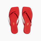 Square toe lily sandals | red