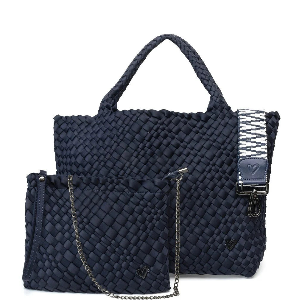 London woven tote