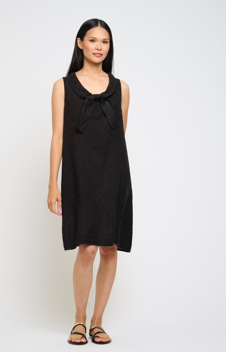 Solid linen dress