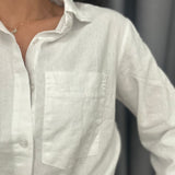 Leo linen shirt | white