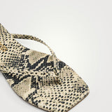 Square toe exotics | sand skin