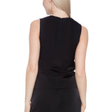 Cleo Satin Tank | Black