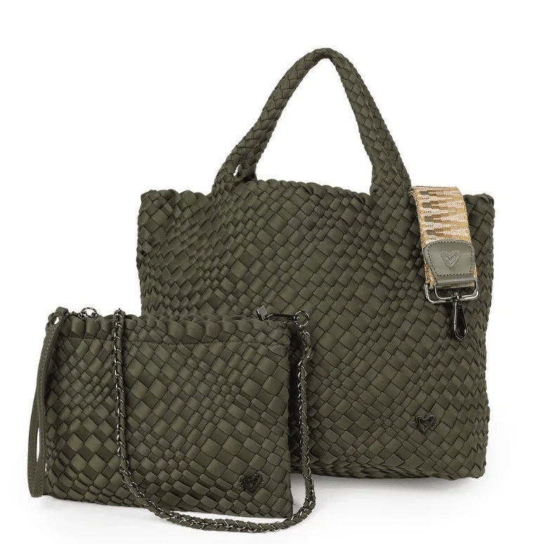 London woven tote