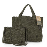 London woven tote