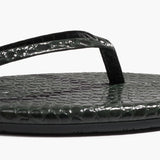 Square Toe Lily Sandals | emerald croc