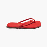 Square toe lily sandals | red
