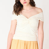 Lemon twist top | white