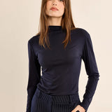 Second mock neck | navy