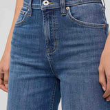 Performance Denim High rise wide leg crop