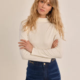 Second mock neck | cream