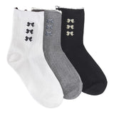 Triple bow socks