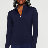 Feather half zip top