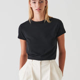 Pima Cotton stretch tee | Black