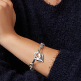 Padlock heart bracelet