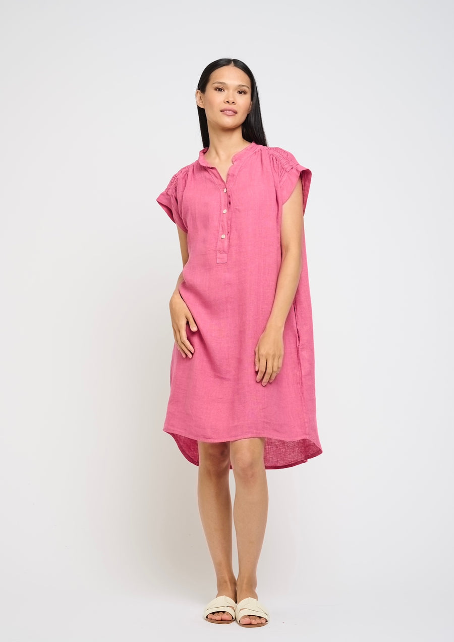 Strawberry linen dress