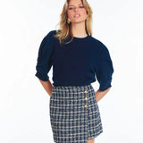 Stella ruched sleeve sweater