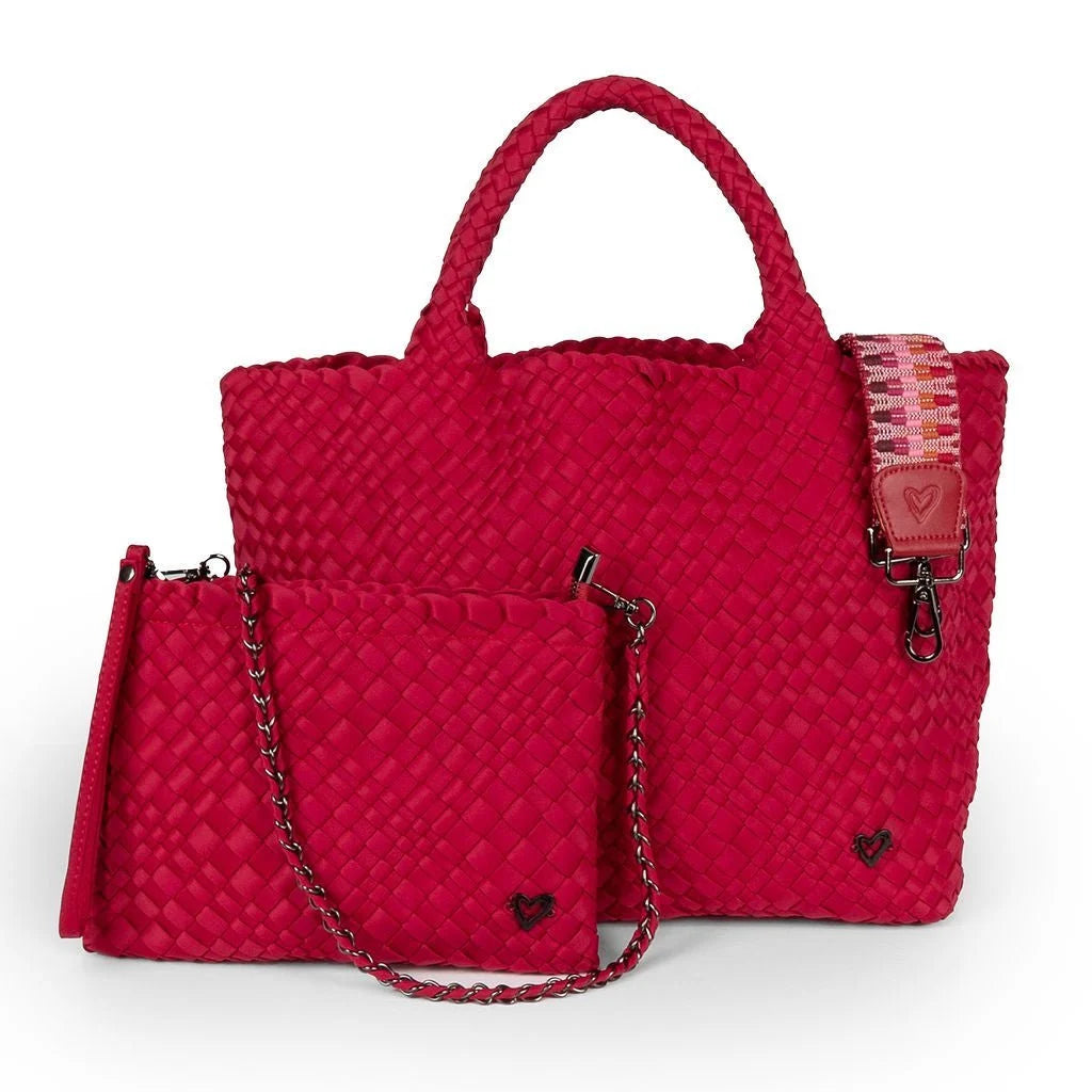 London woven tote