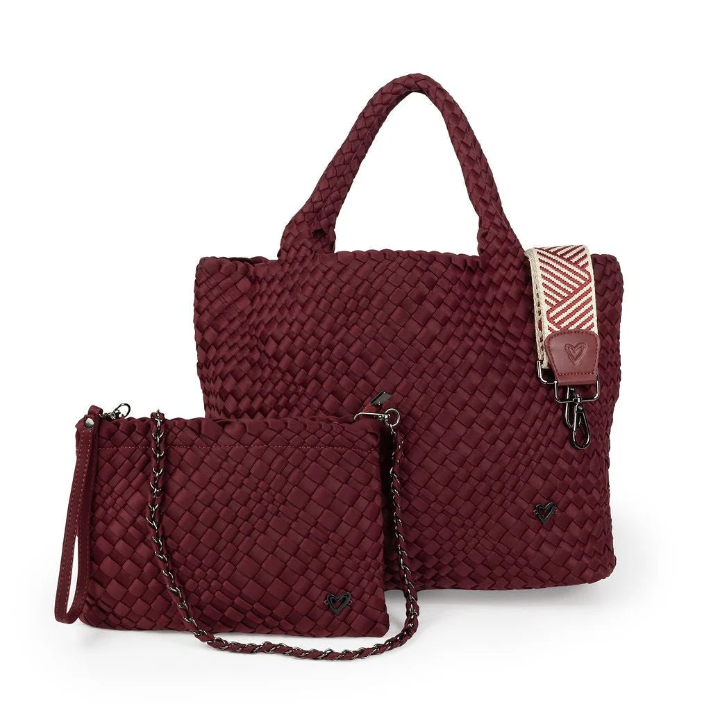 London woven tote