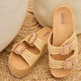 Marigold Raffia Sandals