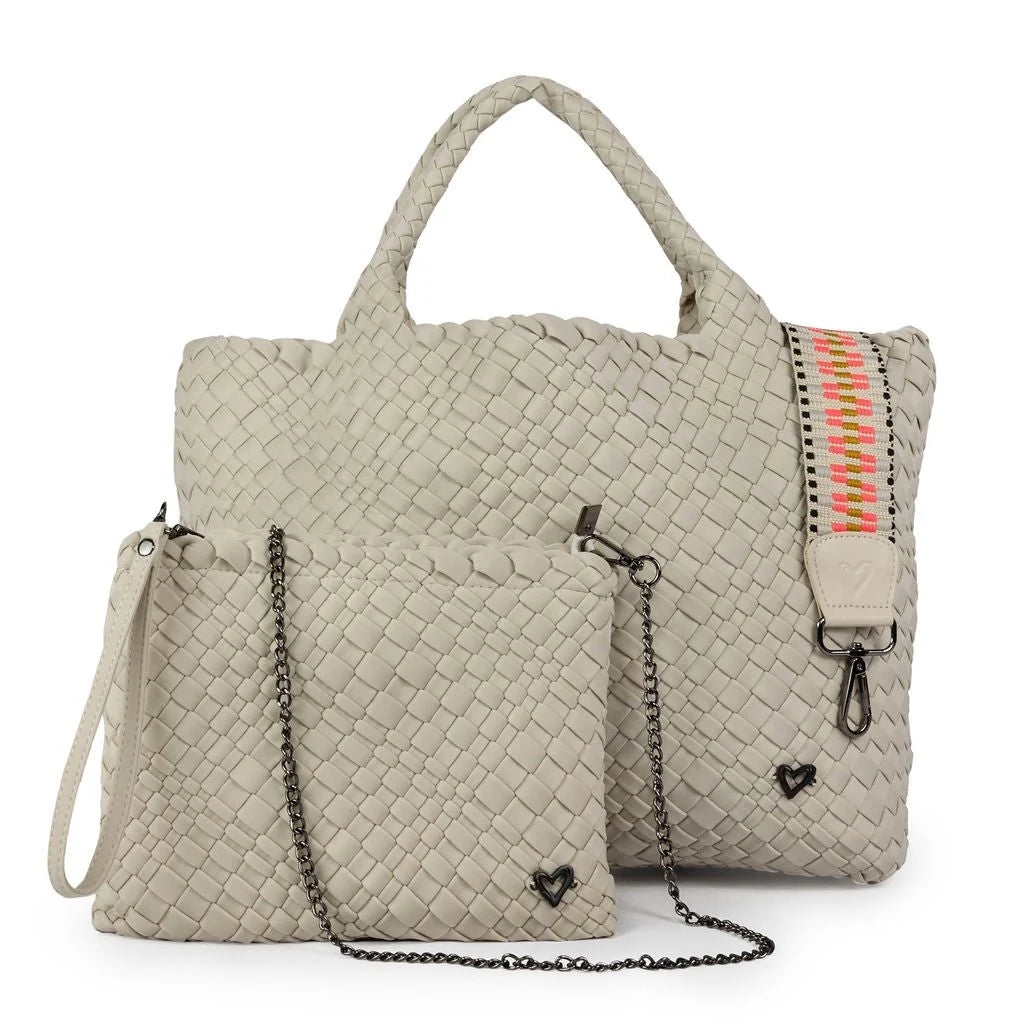 London woven tote