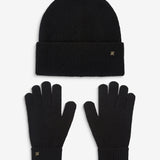 Anicet glove & hat set | black