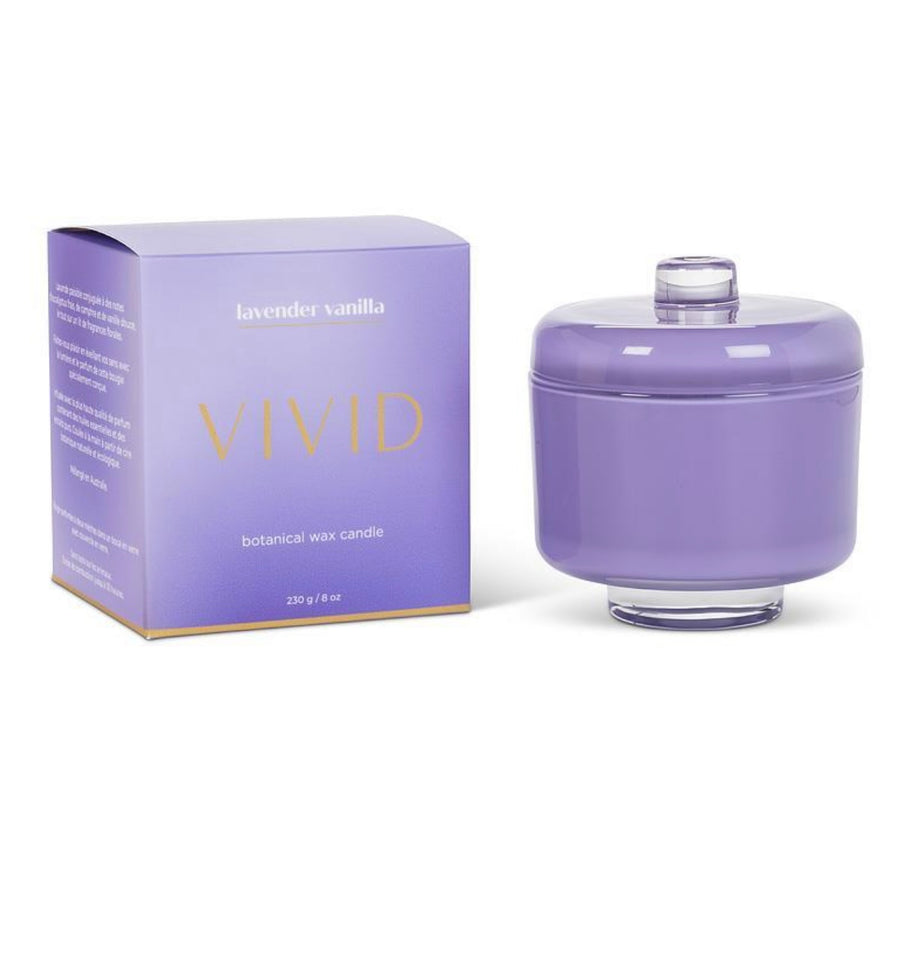 Vivid botanical wax candle | lavender vanilla