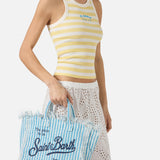 Colette Linen Stripe Bag