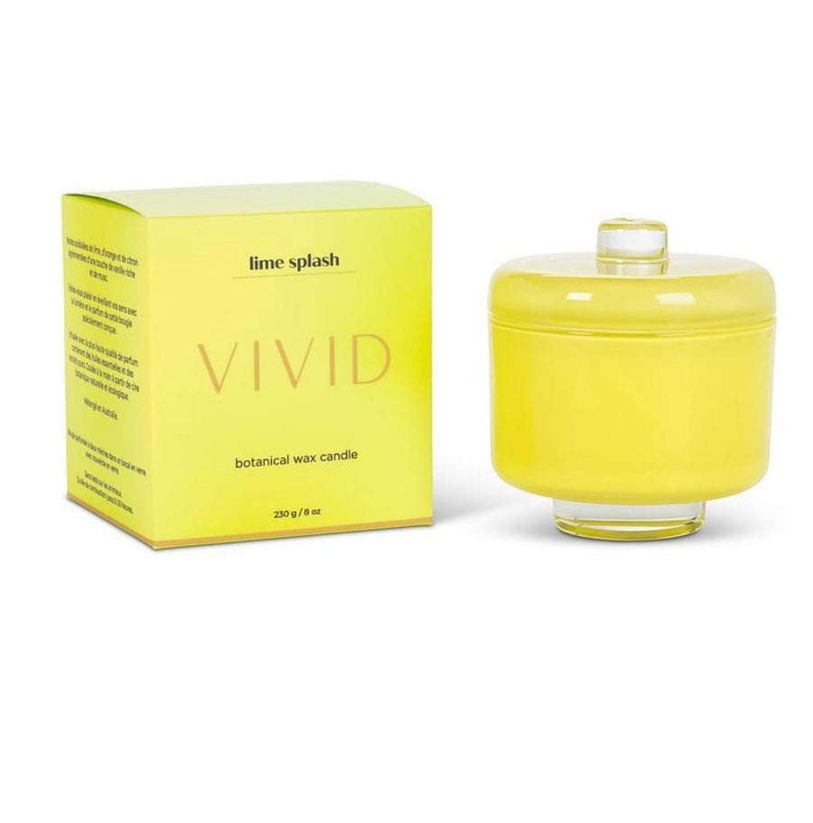 Vivid botanical wax candle | lime splash