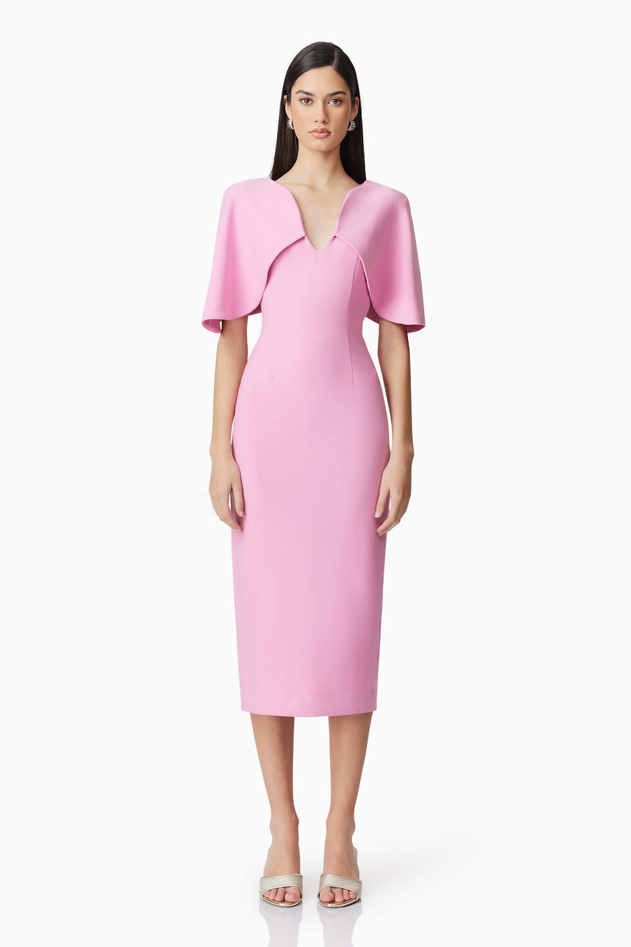 Gia cape midi dress