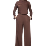 Cleo satin pant | chocolate