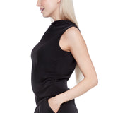 Cleo Satin Tank | Black