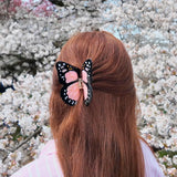 Hand painted Monarch Butterfly Hair clip